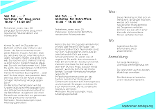 Flyer des Workshopsangebotes der Kampagne Opfer rassistischer Polizeigewalt