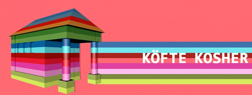 Buntes Logo mit dem Text Köfte Kosher