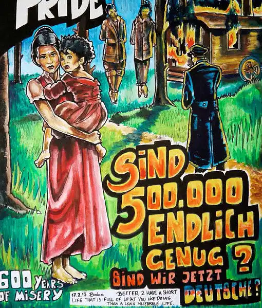 Flyer der Ausstellungsreihe Ohh Porajmos